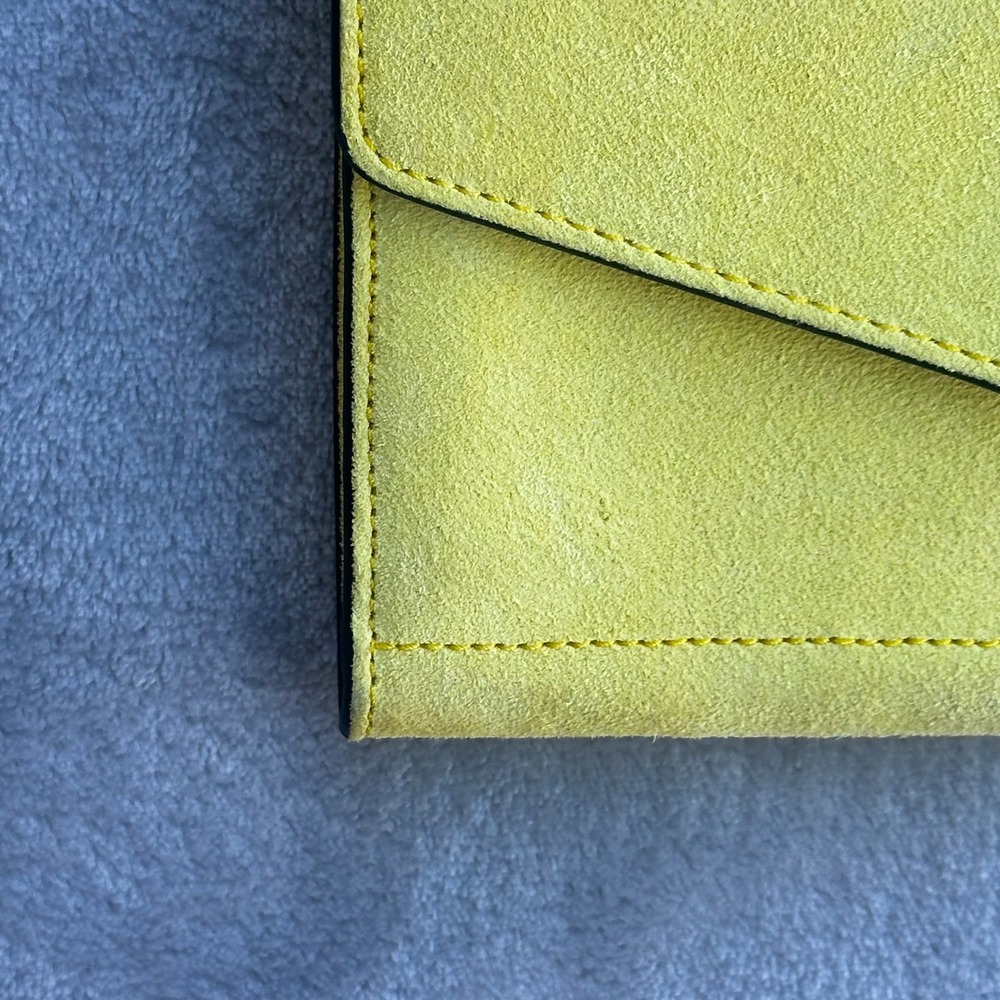 Rag & Bone Highlighter Yellow Atlas Crossbody Leather Bag Wallet Chain Strap 8" - Picture 9 of 16